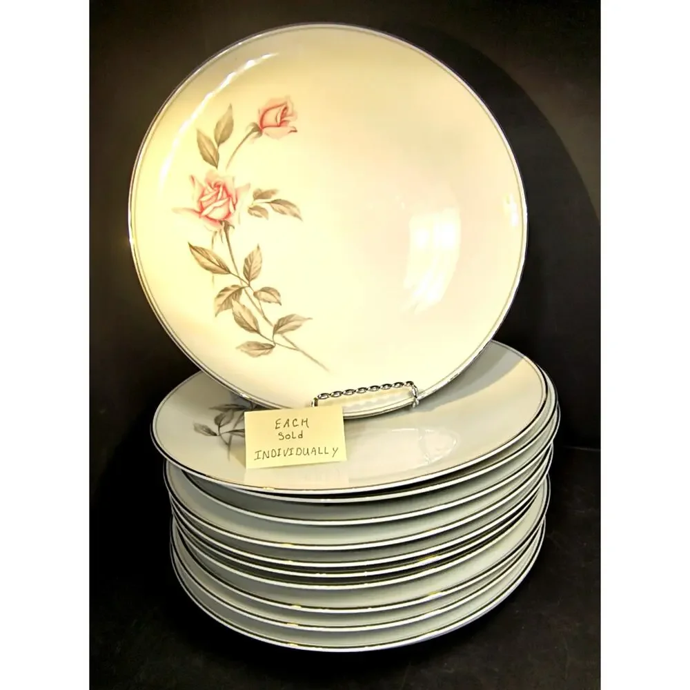0976. Noritake China Rosemarie Pattern 6044 10 1/2 Inch Dinner Plate